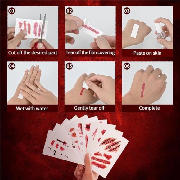 Men's Halloween Butcher Costume Set Scary Bear Mask Cooking Apron Prop - Picture 3 of 6